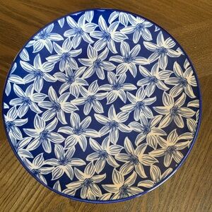 Van Casso Blue and White Floral porcelain plate